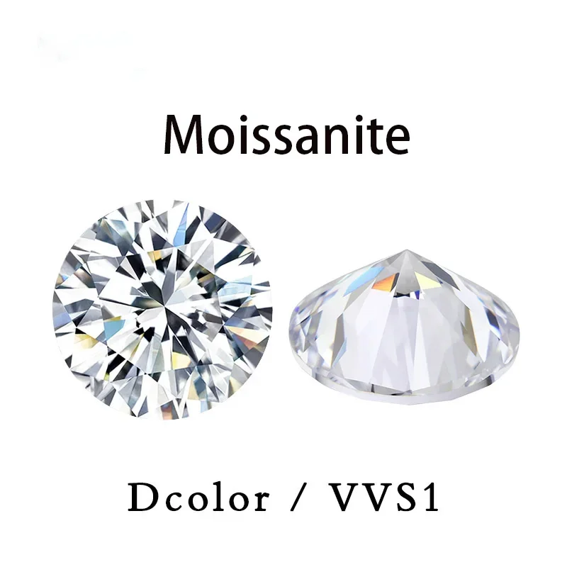

Moissanite Stones Round Cut D Color Vvs1 Loose Moissanite Stones With GRA certificate Lab Grown Gemstones For Jewelry