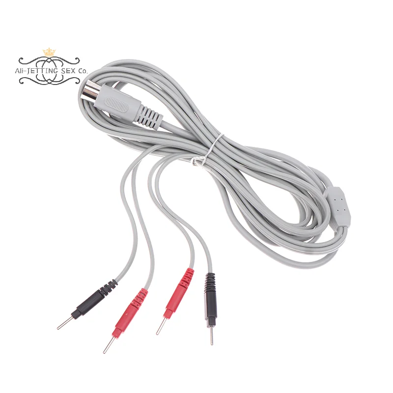 2.5m 4Pin Massage Machine Electrode Wires 5P Plug Electrode Cable Red Black for TENS Massager Therapeutic Machine Accessory