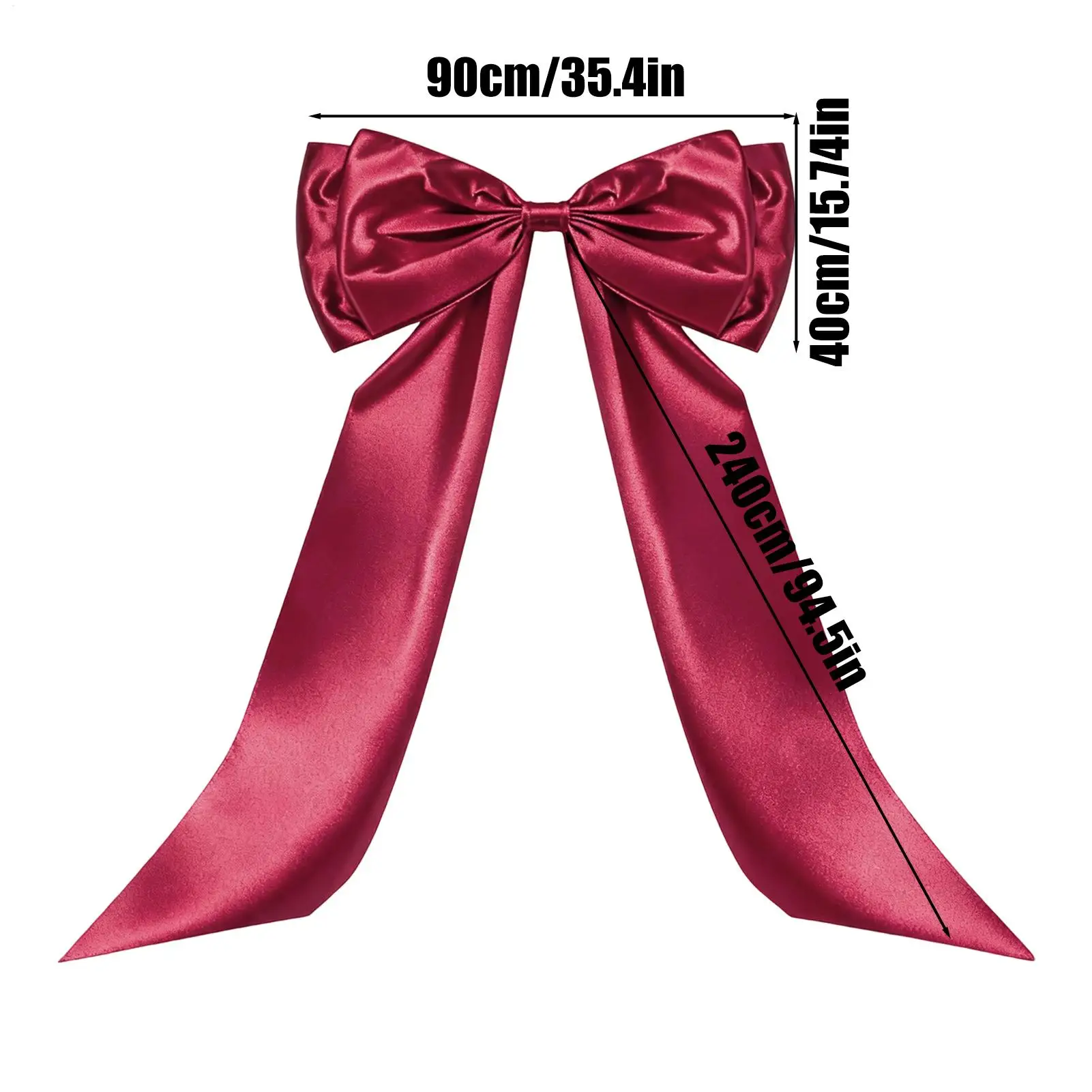 Christmas Tree Bows Large Ornament Party Decorations Christmas Tree Topper Ribbon Hangable Bows For Birthday Wedding Outdoor