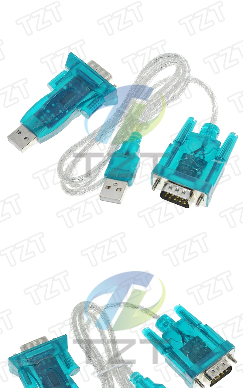 TZT 1/2/4PCS HL-340 Neuer USB-zu-RS232-COM-Port Serieller PDA FT232 9-Pin DB9 Adapter unterstützt WIN7 Kompatibel mit CH340 – Detail 2