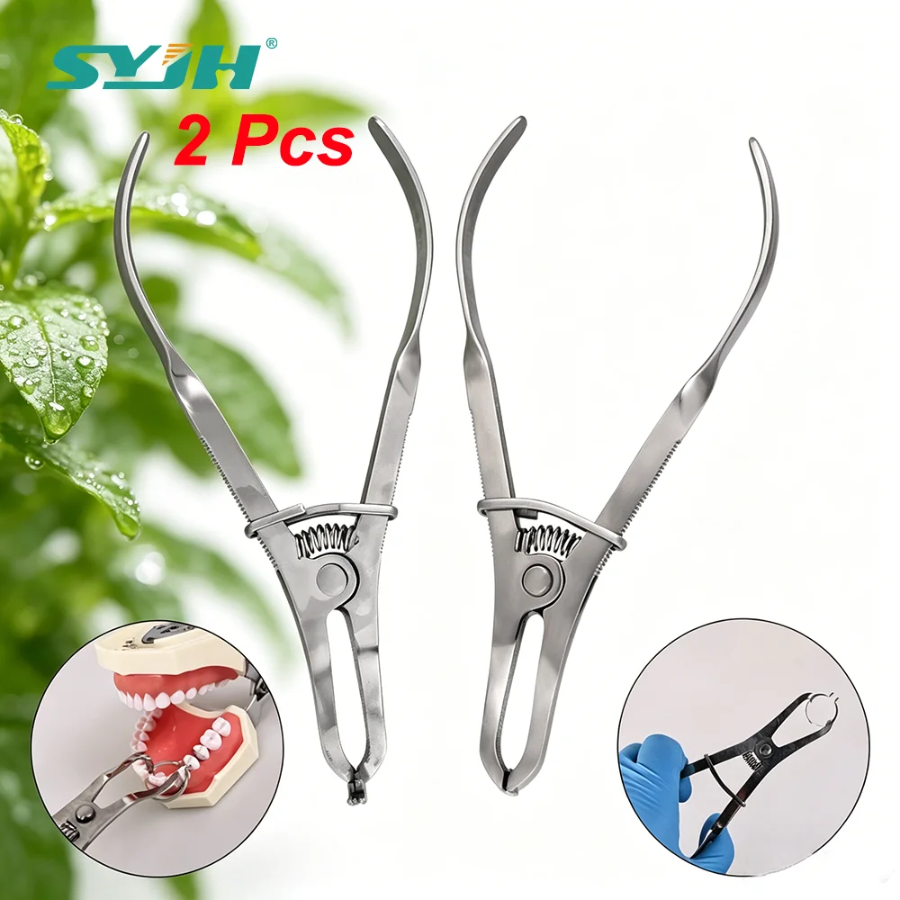 

SYJH Dental 2pcs Sectional Contoured Metal Matrix Band Forming Clip Light Weight Stainless Steel Autoclavable for Lab Dentistry