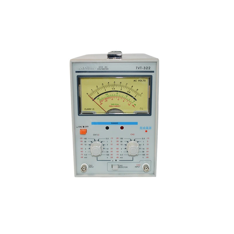 TVT-322 Dual Channel Milivoltmeter Double Needle Millivoltmeter New Design High Quality Pointer Voltage Measuring Instruments