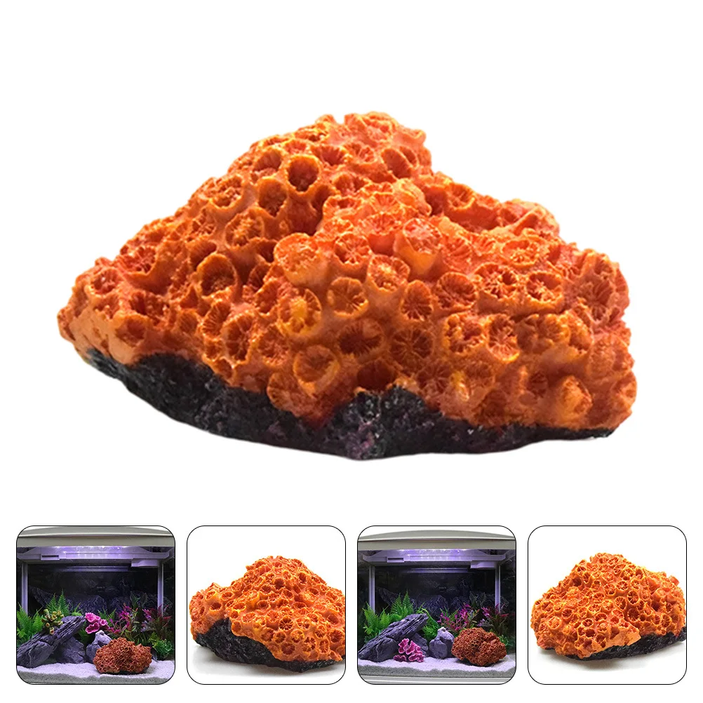 

Tabletop Ornament Coral Decor Resin Sculpture Decoration Fish Tank Lifelike Craft Aquarium Artificial