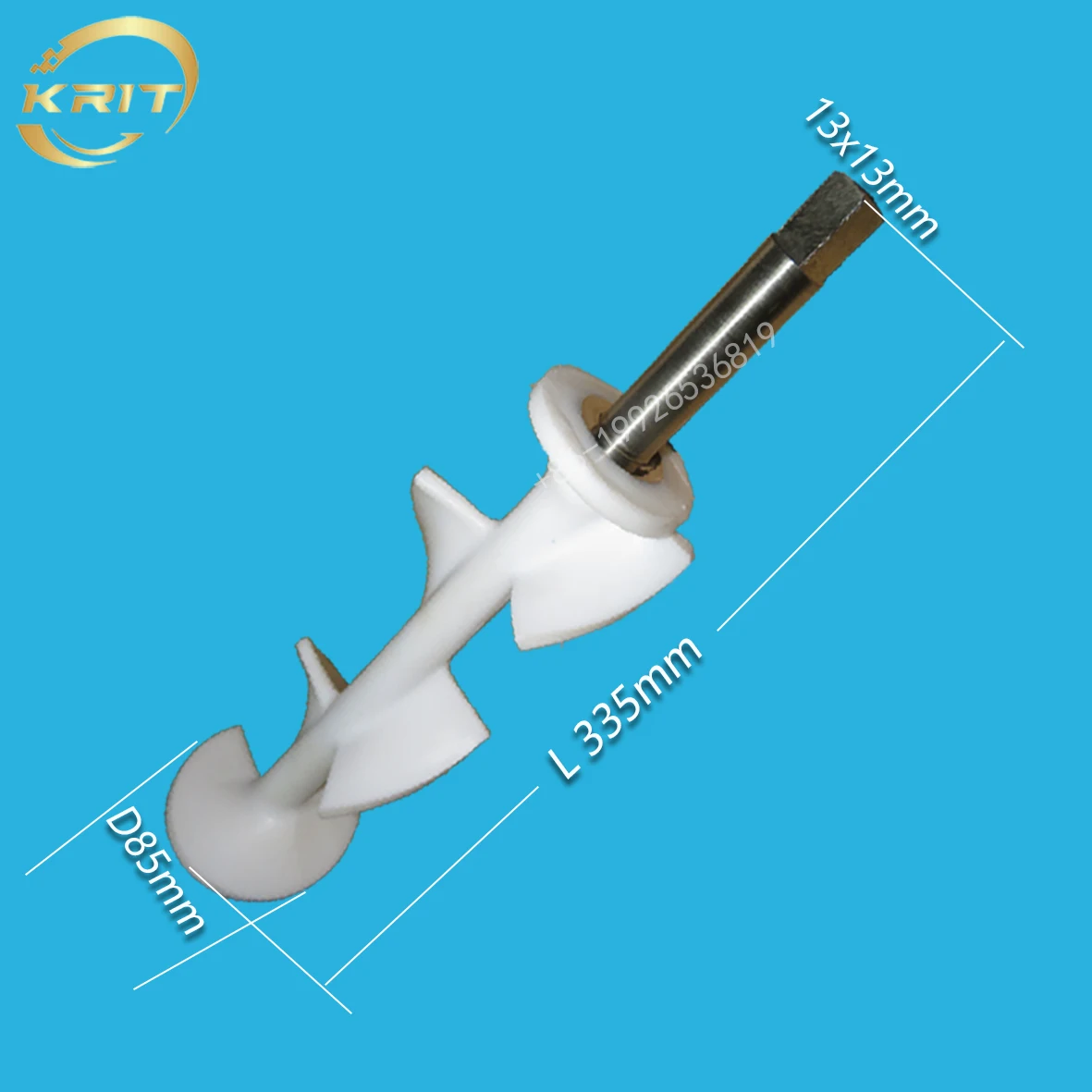 Krit Factory Supply 1 Piece White Beater Rod 335mm BQL Soft Serve Ice Cream Machine Stiring Shaft Blender Replacement Brand New