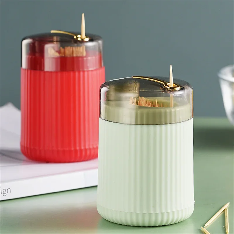 Modern Simple Toothpick Box Creative Press Type Automatic Pop-up Toothpick Jar Light Luxury Household Convenient Toothpick