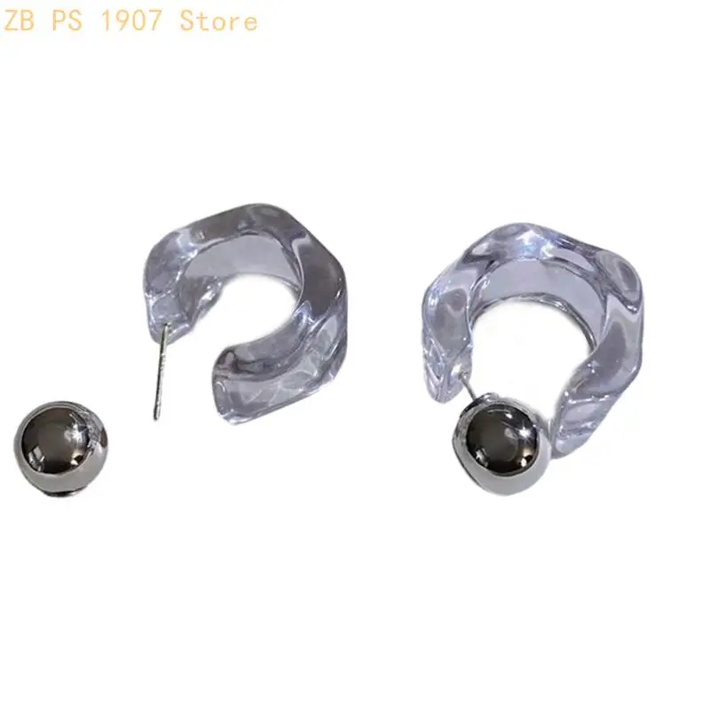 Stylish See Through Resin Dangle Earrings Contemporary Art Decors Inspired Jewelry Trendy Geometric Ear Adornment 55KA