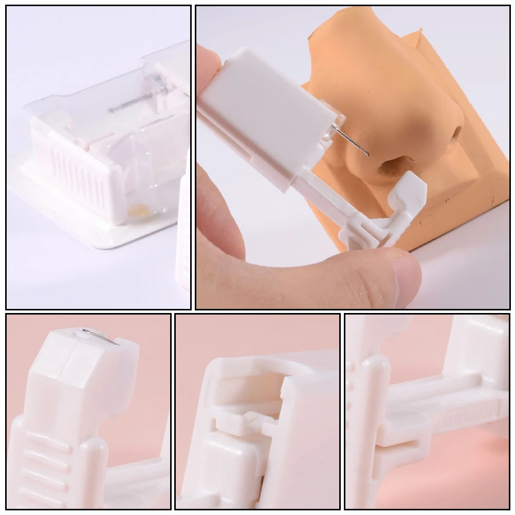 

1 шт. одноразовый инструмент для пирсинга Премиум безболезненный помощник для носа точный гигиенический пирсинг шпильки для носа инструмент для пирсинга татуировки боди-арт