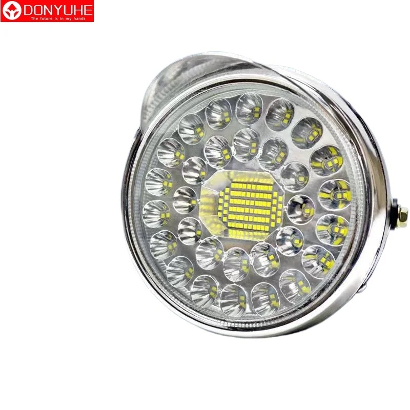 Conjunto de faros delanteros LED superbrillantes para triciclo eléctrico 12V 48V 60V Universal impermeable