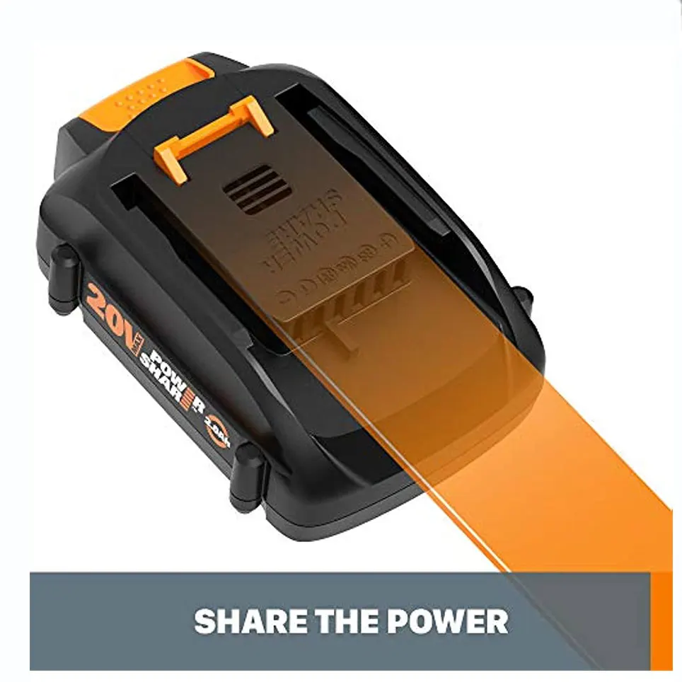 WORX barang asli asli, WA3578 - PowerShare 20V 4.0AH/5.0AH/6,0ah lithium-ion kapasitas besar baterai