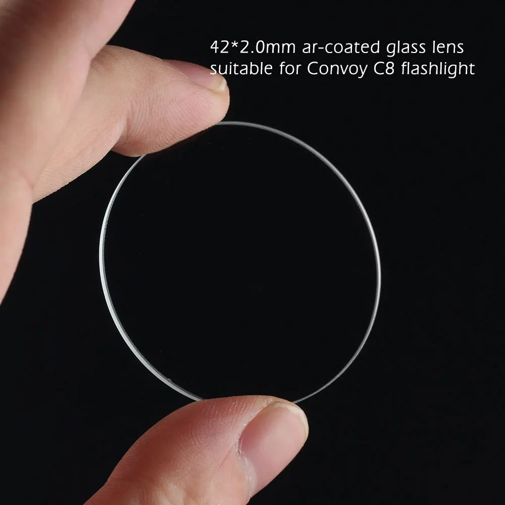 Convoy Ar-coated Glass Lens 42*2.0mm Suitable for C8 C8+ M21A M21E Flashlight