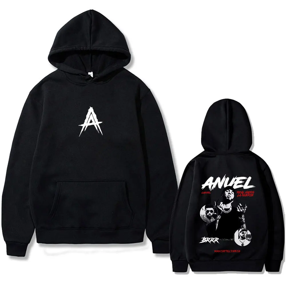 

Rapper Anuel AA Real Hasta La Muerte Hoodie Men Women Hip Hop Fashion Pop Music Streetwear Male Oversized Fleece Cotton Hoodies