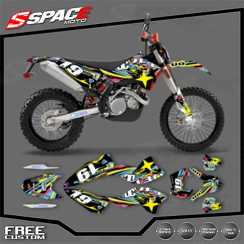 

SPACE Custom Motorcycle Graphics Background Decal Decals Stickers Kits for KTM 2007 2008 2009 2010 SXF 2008 2009 2010 2011EXC 01