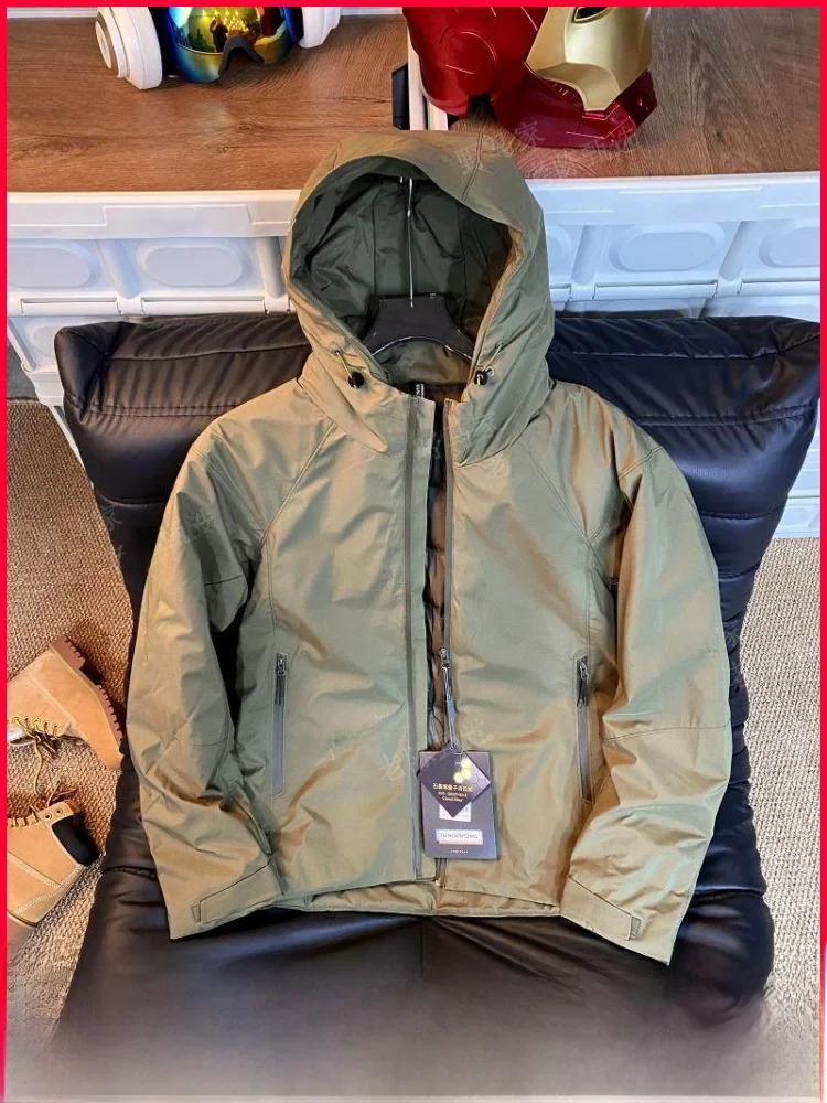 

High-End aphene Quantum Dot Cloud Fce Cotton Jaet Men's Warmth Version Thiened Stand Fit Casual Youth Sle