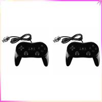 B68C 2X Game Pad Controller Console Joypad For Nintendo Wii Second Generation Wired Game Controller Gaming Remote Pad-Black