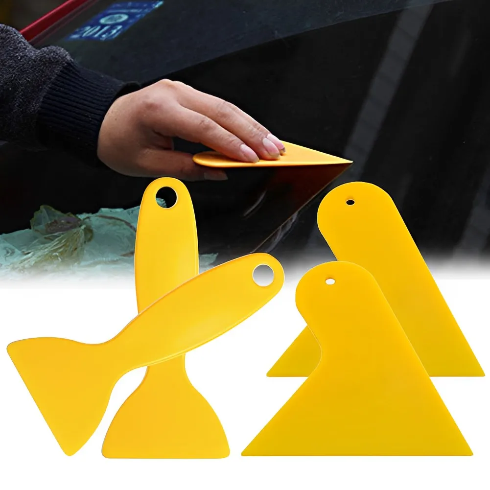 2Pcs/set Car Window Vinyl Film Wrapping Scraper Tool Car Sticker Installation Cleaning Tool Glue Remove Wiper Car Accessories