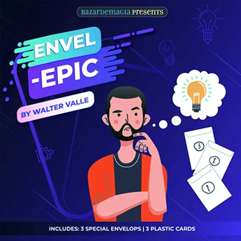 

Envel-Epic by Walter Valle Close Up Magic Tricks Mentalism Prediction Stage Magia Magie Magician Prop Gimmick Accessory Illusion