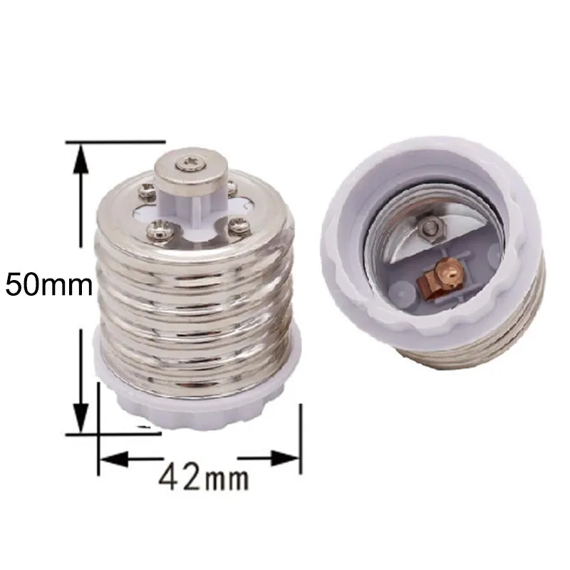 2pcs LED Power Adapter E40 To E27 Socket Lamp Base Holder Adapter Plug Extender Led Light Bulb Converter B3