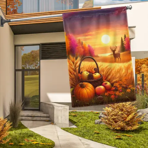 Fall Nature Thanksgiving Flag Garden Flag ZZJ IIX SSL