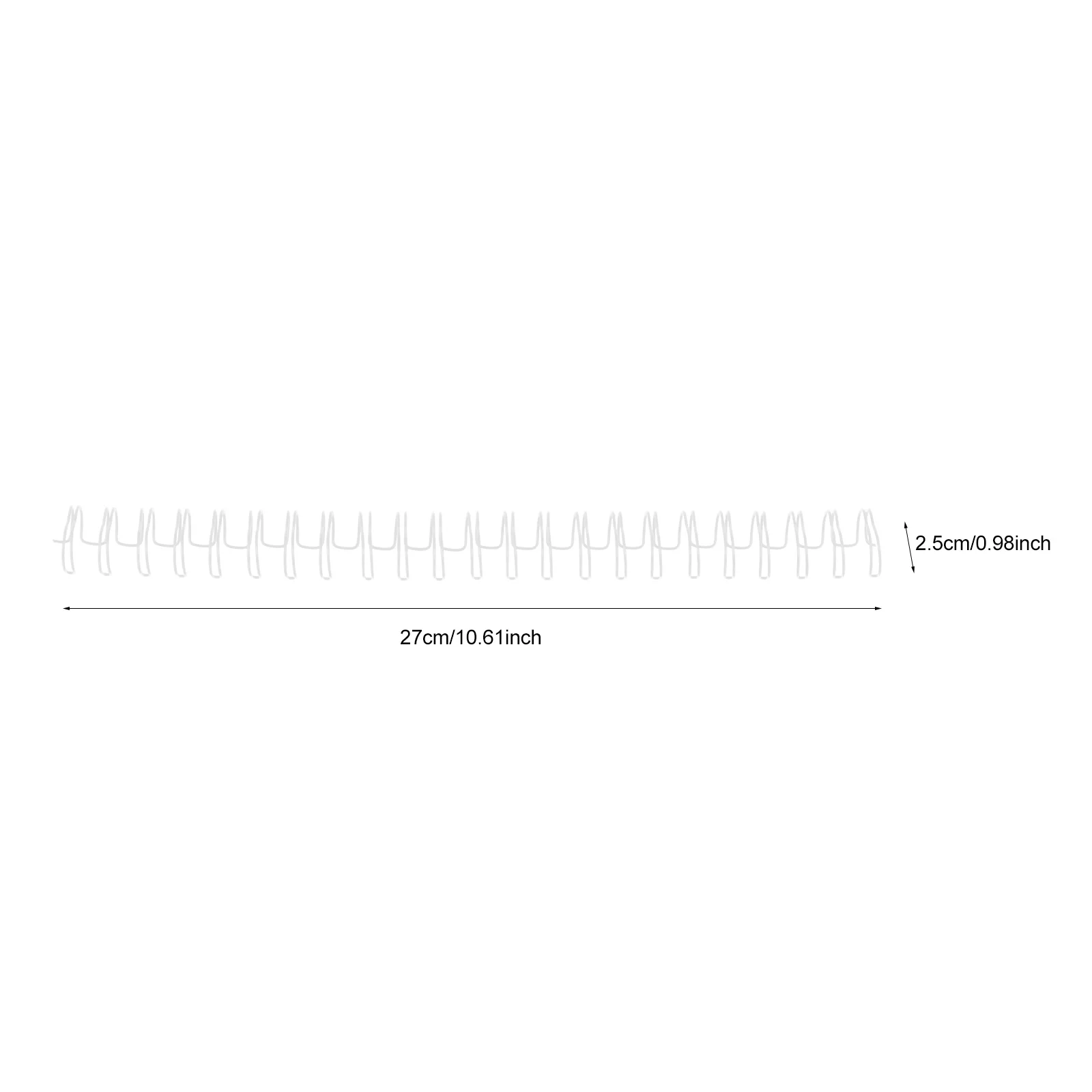 

50pcs Notebook Metal Double Coil Binding Rings Loose Leaf Wire Spiral Strips Supplies Study Material