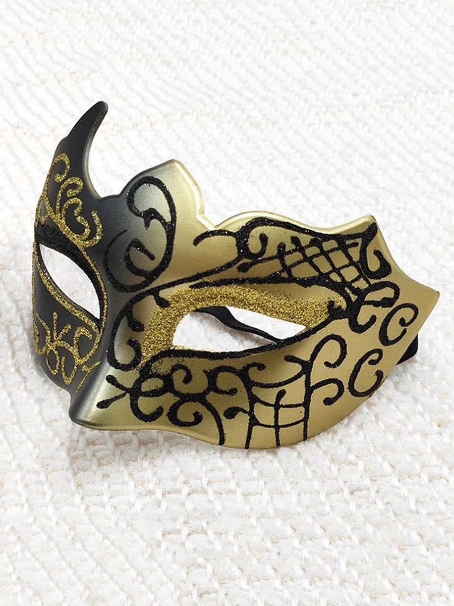 Mask Adult Environmental Protection Material Color Irregular Shape Handsome Ancient Christmas Props Accessories Couple Style 1Pc