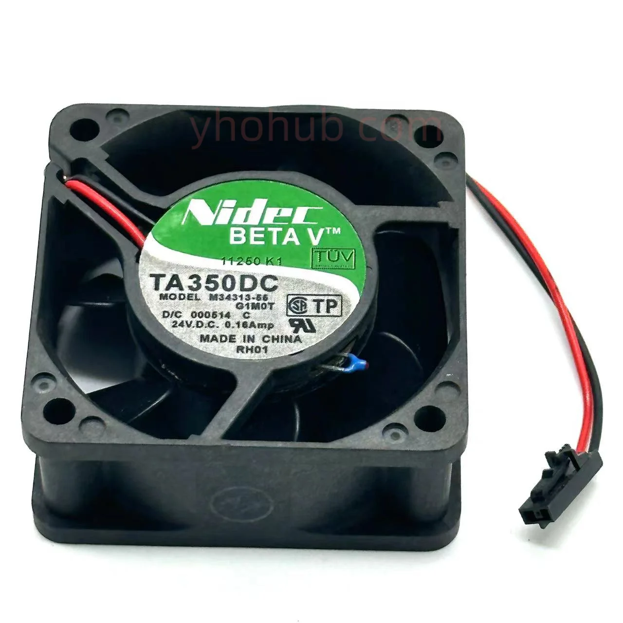 

Nidec M34313-55 DC 24V 0.16A 6060x25mm 2-Wire Server Cooling Fan