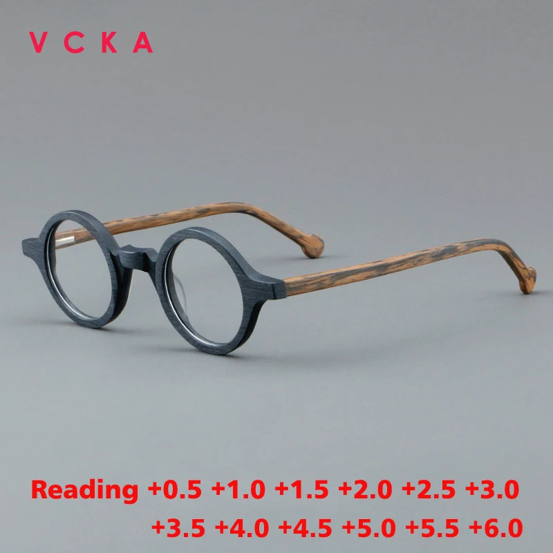 

VCKA Acetate Anti-blue Discolor Hyperopia Glasses Frame Men Eyeglasses Women Optical Prescription Spectacles Eyewear +0.5to+6.0