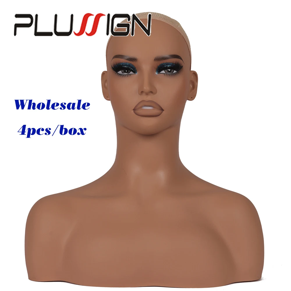 

Manikin Head For Wigs Makeup Mannequin Head With Pierced Ears For Beauty Accessories Displaying 4Pcs/Box Doll Heads For Wigs