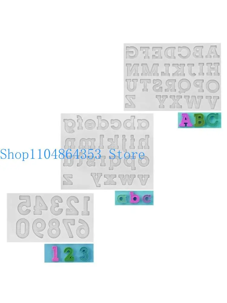 652F 26 English Letters Numbers Keychain Epoxy Resin Mold Handmade Alphabets Mould