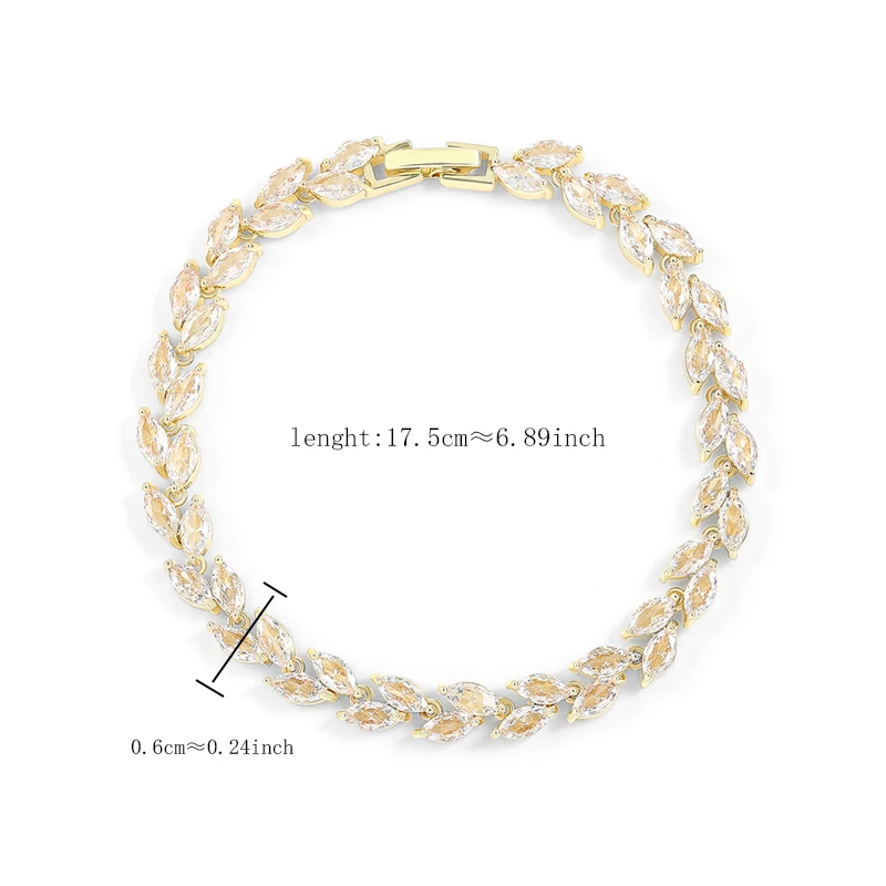 ZAKOL Shiny AAA Zircon Bracelet with Blessing Card Gorgeous Birthday Valentines Day Anniversary Jewelry Gifts For Women