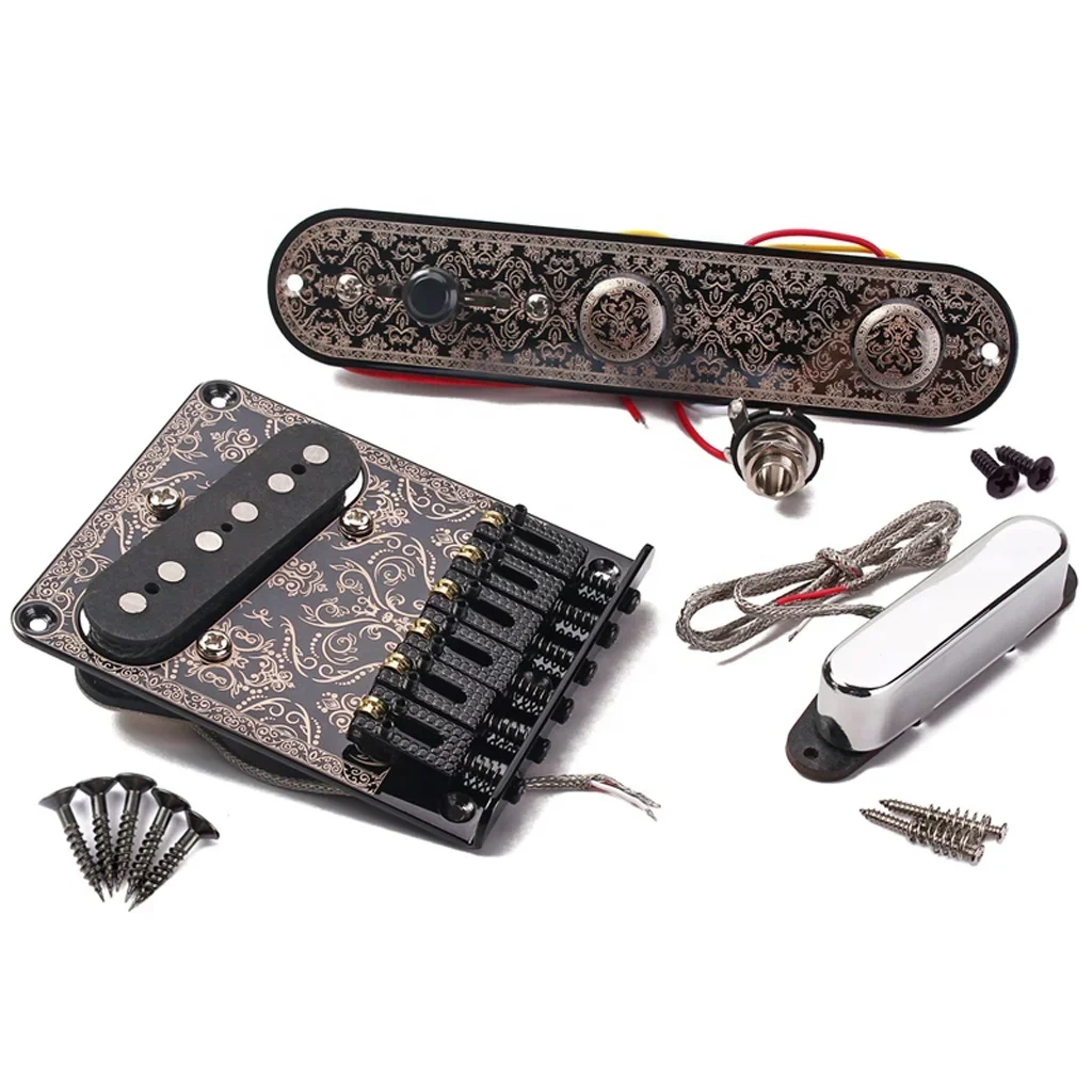 Custom Shop Telecaster Pickup And Bridge And Control Line  Set Te le Tone Hand Wound  GMA09