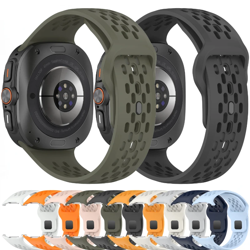 通気性シリコンブレスレットサムスン時計ウルトラ 2025 47 ミリメートルスポーツストラップ時計バンドブレスレットギャラクシーウォッチ 7 ウルトラ 47 ミリメートルコレア