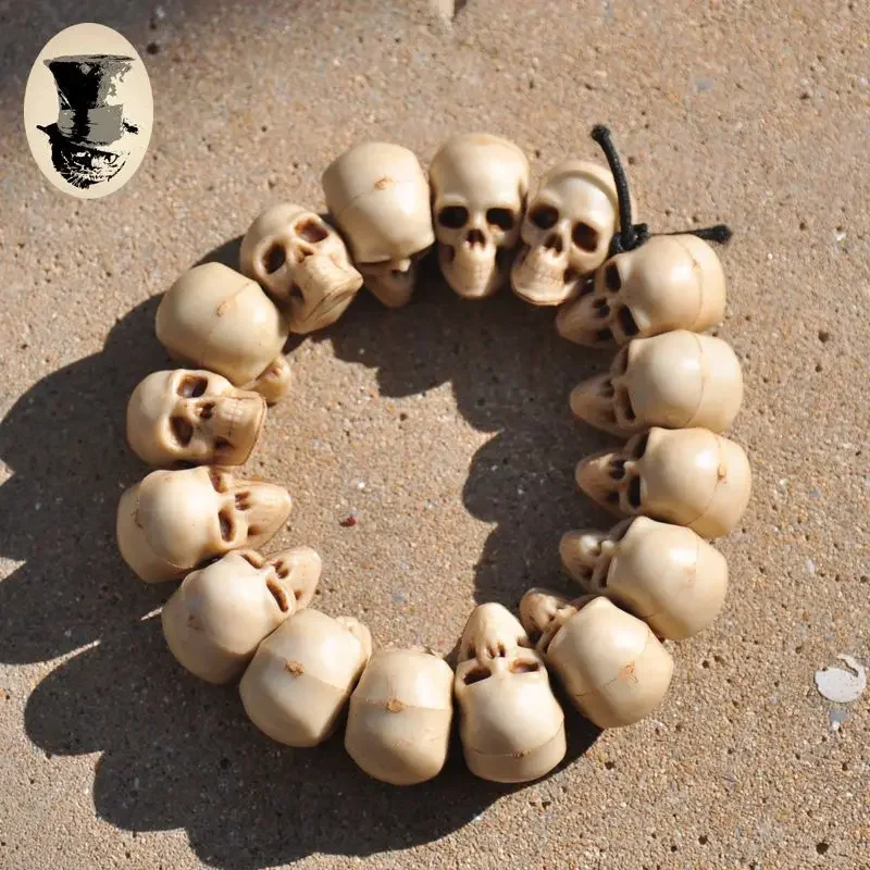 Halloween-Totenkopf-Schmuckset mit Totenkopf-Halskette, Skelett-Armband und Totenkopf-Hand, Kreative Schmuck-Requisiten