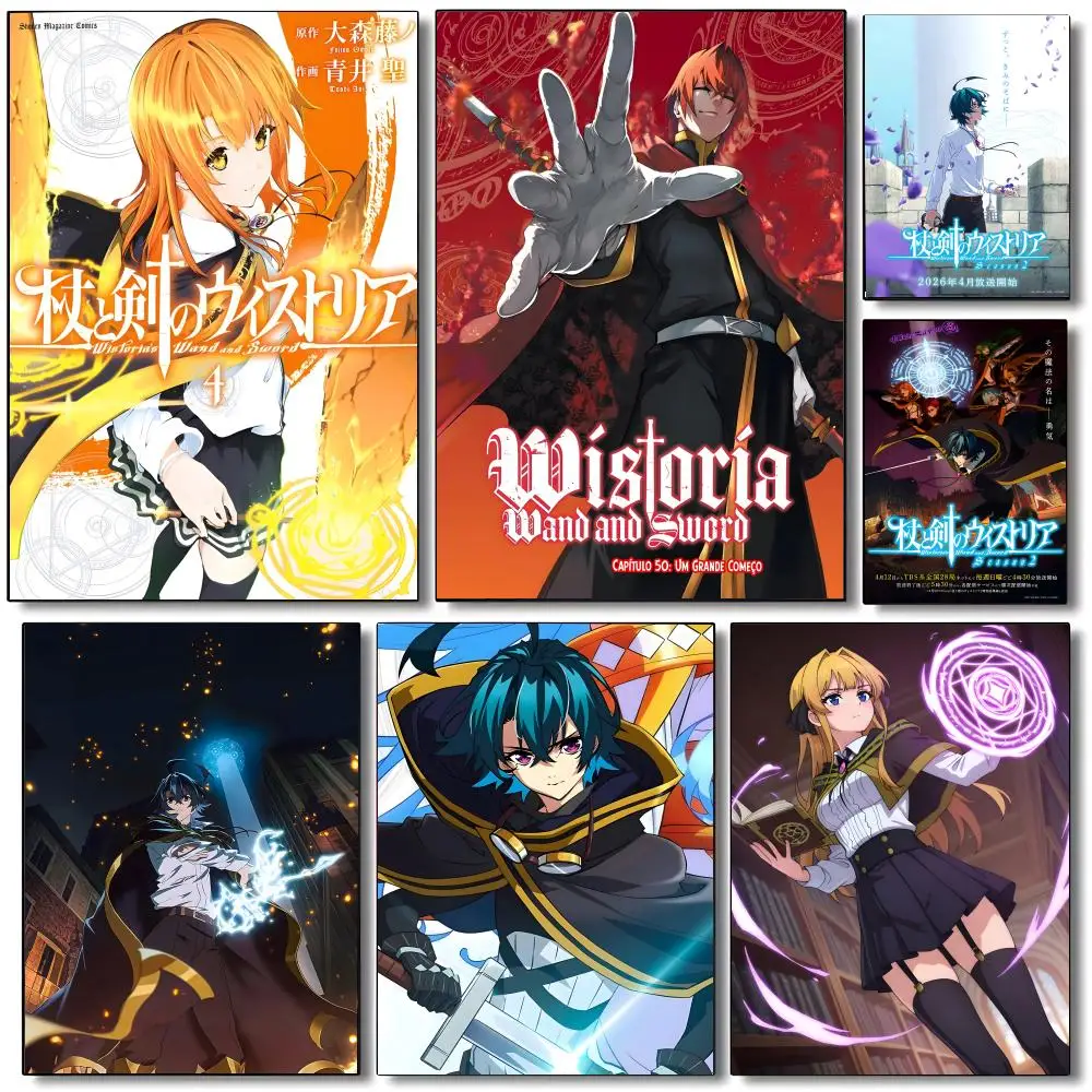 Póster de la temporada Wistoria Wand and Sword, impresiones y pósteres vintage de alta calidad para el hogar, bar, cafetería, arte de pared estético.