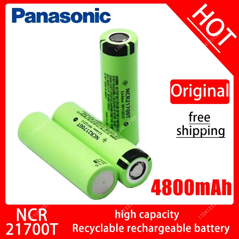

Оригинальные Panasonic NCR21700T 4800 мАч 3,7 В литиевые аккумуляторные батареи большой емкости для фонарика Power Bank игрушки