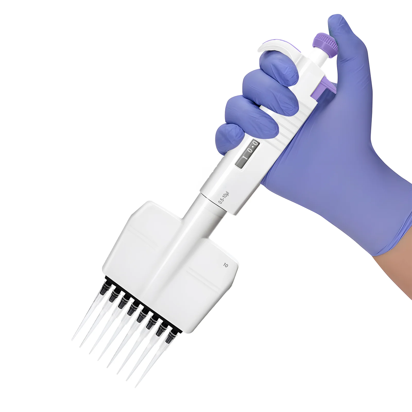 WEIAI Multichannel MicroPipette 8/12 Channel Pipeta MicroPette Plus Fully Autoclavable Adjustable Volume Mechanical Lab Pipette