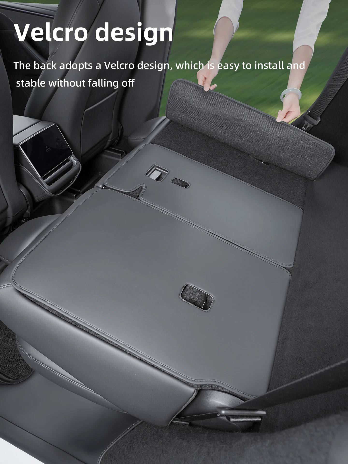 Rücksitzlehnen-Schutzauflage für Tesla Model Y Juniper Kofferraum Rücksitzlehnen-Abdeckung Rückenlehnen-Schutzmatte – Detail 3