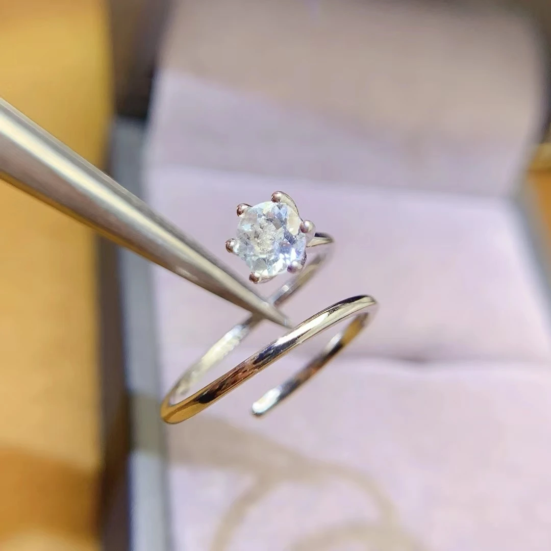 خاتم KJJEAXCMY من الزبرجد الطبيعي S925 فضي رائع مليء باللمعان بسيط وأنيق وعالي الجودة لعيد ميلاد الأكثر مبيعًا