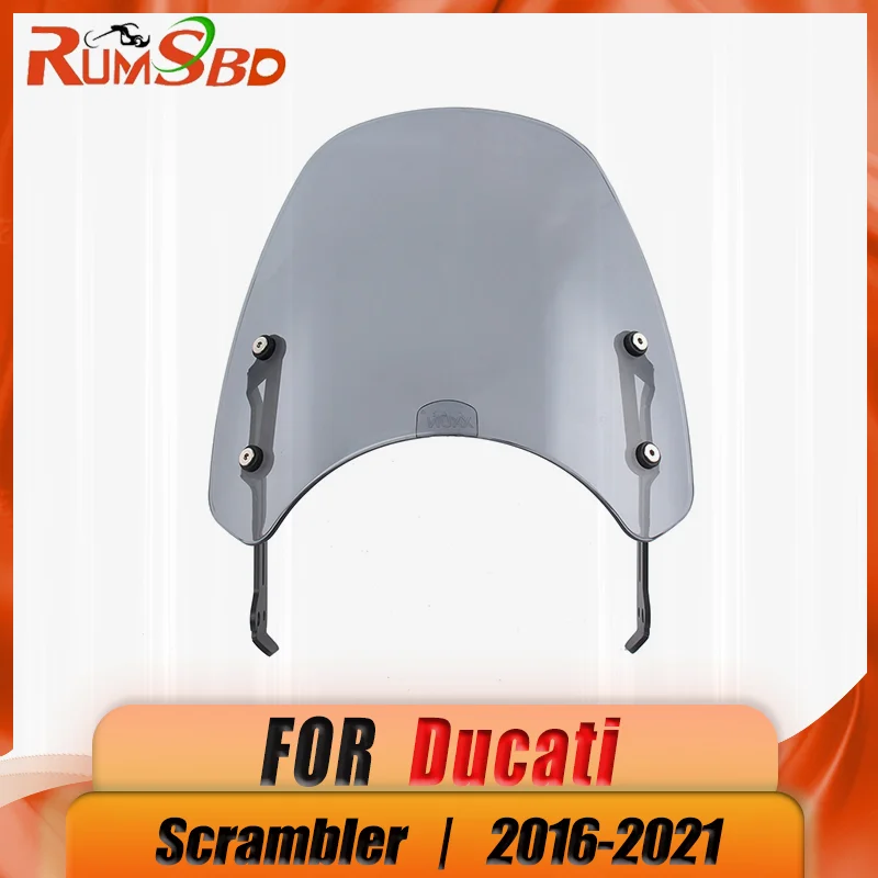 

For Ducati Scrambler 2016 2017 2018 2019 2020 2021 Deflector Windscreen Windshield Wind Shield Fly Screen Motorcycle
