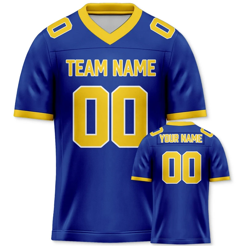 Custom Team Name And Number Football Shirt  Jersey For Men Short Sleeve Breathable Tshirt For Men Football Club Tees Clothing