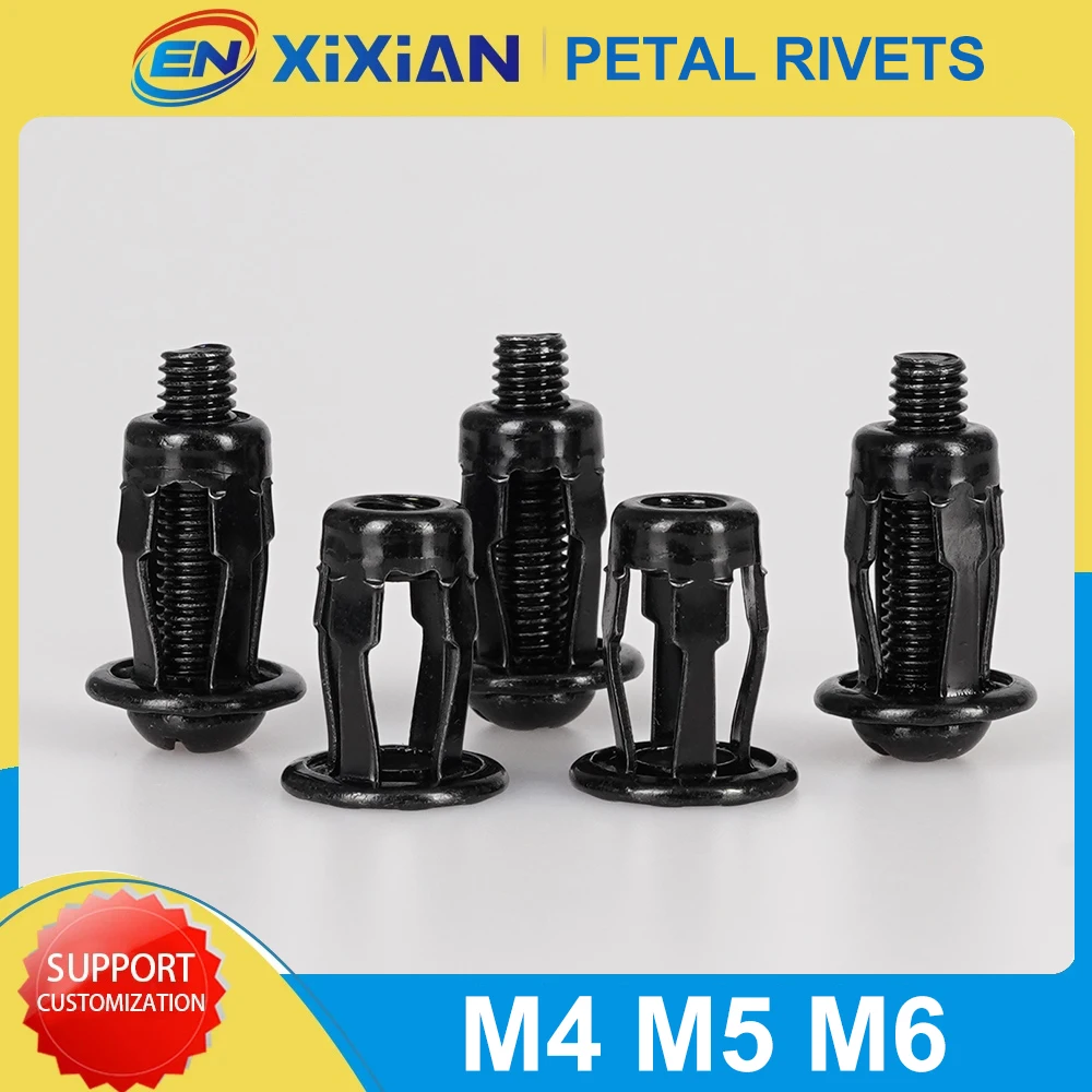 M4 M5 M6 M8 Aluminum Petal Rivets Nut Hollow Iron Rivet Gun Riveter Carbon Steel Lock Nut Bolt Fixed Screw For Car License Plate