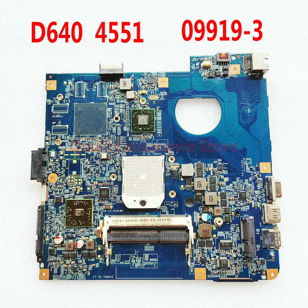 

For Acer Aspire 4551 4551G D640 Laptop Motherboard 09919-3 Mainboard 48.4HD01.031 DDR3 MBPU501001