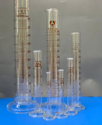 1PCS New Professional Thick Glass Graduated Measuring Cylinder Set 5ml 10ml 25ml 50ml 100ml Measuring Cylinder Kit for Lab Suppy