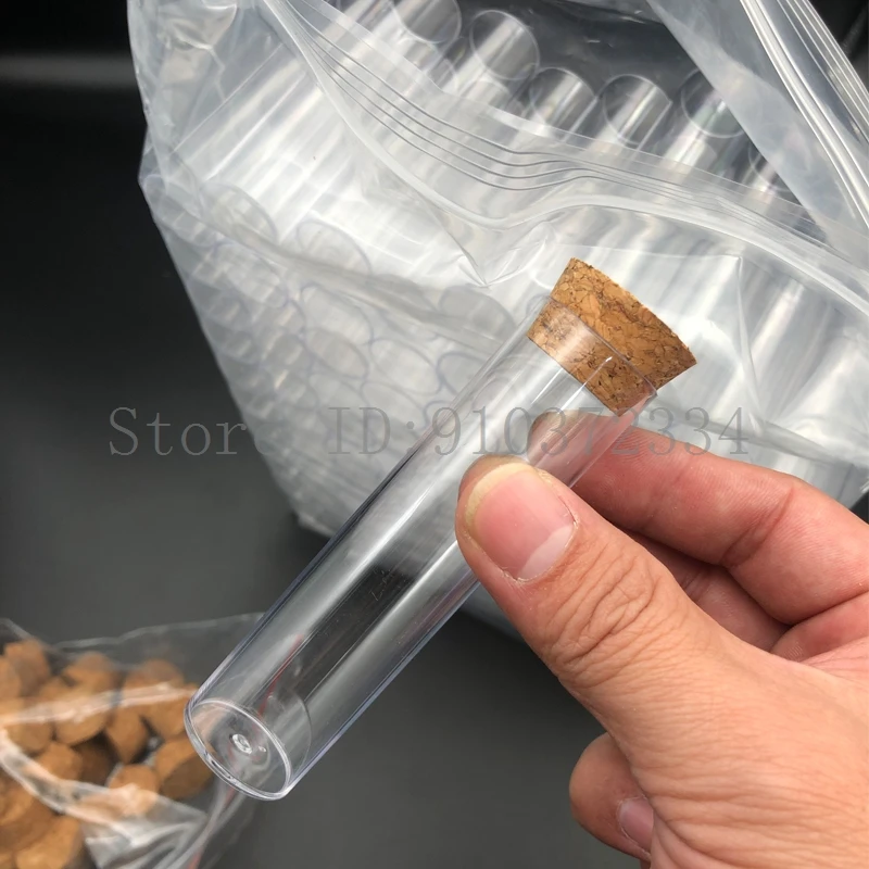 12 50 100 قطعة/الوحدة 25x95 مللي متر مختبر مسطح القاع البلاستيك أنابيب الاختبار عينة كوب التعبئة أنبوب مع سدادة الفلين #2