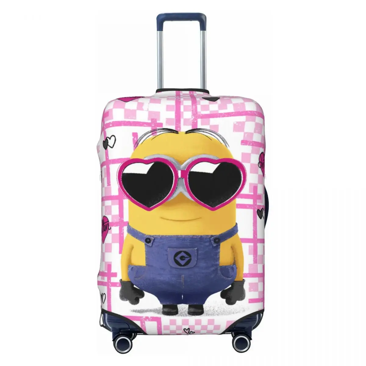 

Custom Love Minions Luggage Cover Fashion Cartoon Suitcase Protector Covers Suit For 18-32 inch