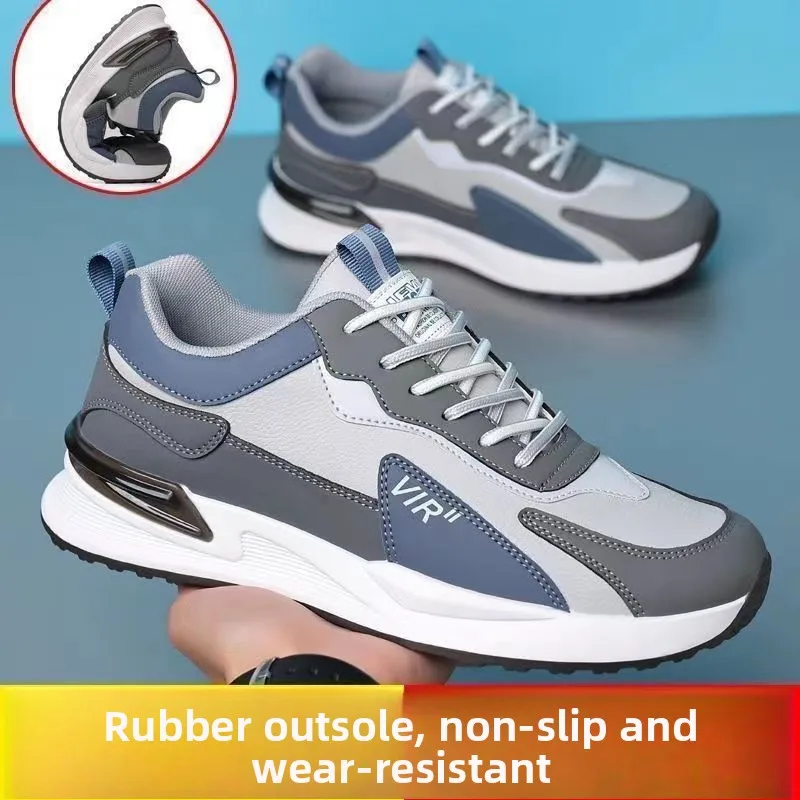 True Cow 00% New Men's Casual Running oes Faionable Sport Sneakers round Toe Me Upper Laced Closure Spring 2023