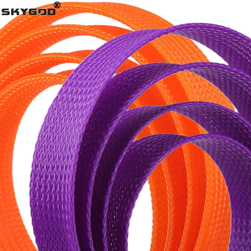 1~50m Cable Sleeve PET Expandable Braided 2 4 6 8 10 12 14 16 20 25~40mm Tight High Density Wire Insulated Protection Sheath