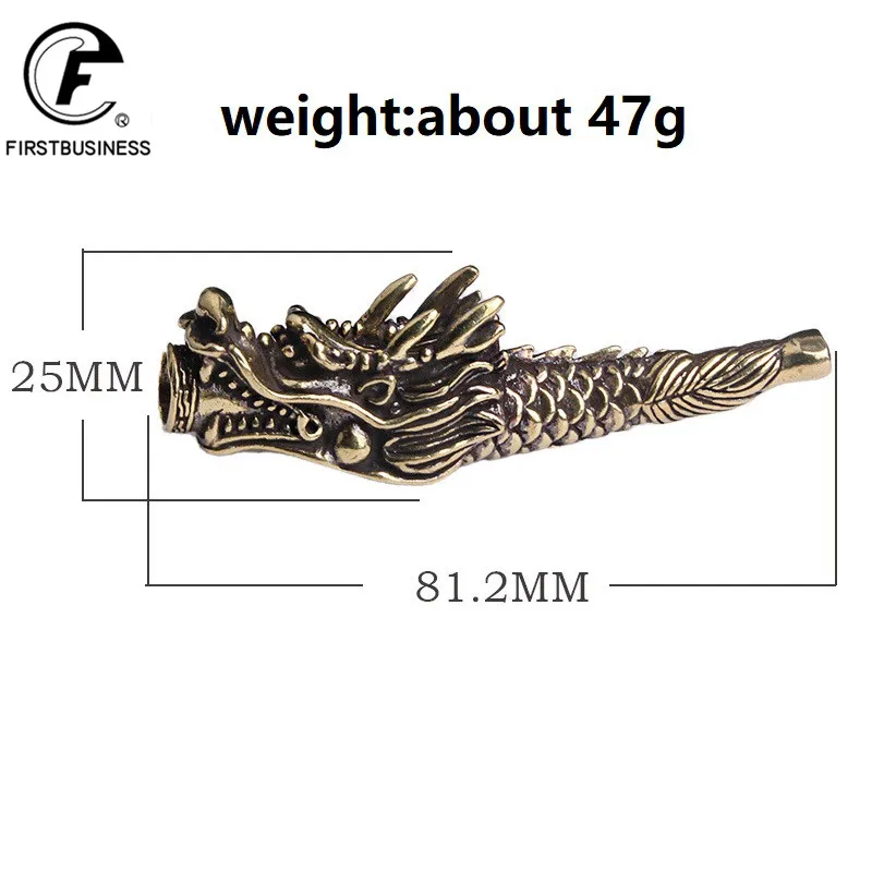 Brass Dragon Smoking Pipe Traditional Retro Tobacco Pipe Smoking Accessories