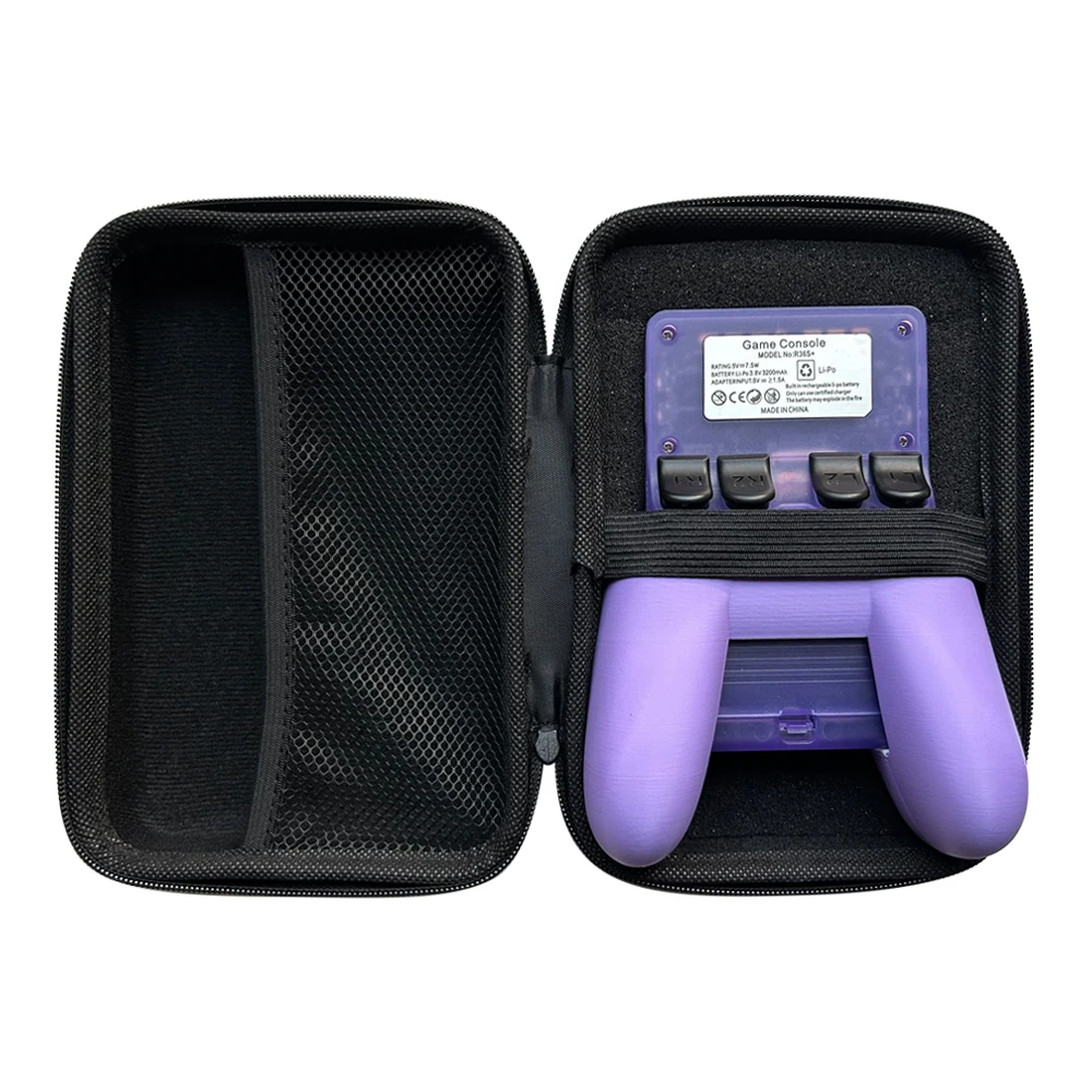 R36S Console Accessories R36S Grip Case Cover r36s Case Hardshell 3D Printing Grip and  EVA Bag for r36 s