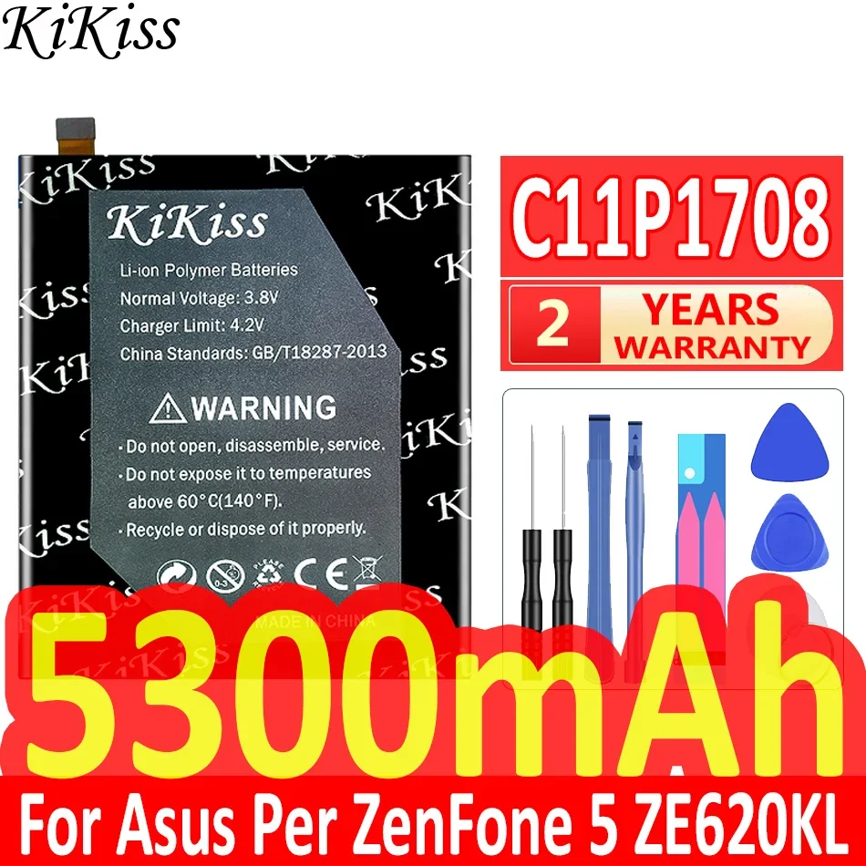 

Мощная батарея 5300 мАч KiKiss C11P1708 для Asus Per ZenFone 5 ZE620KL