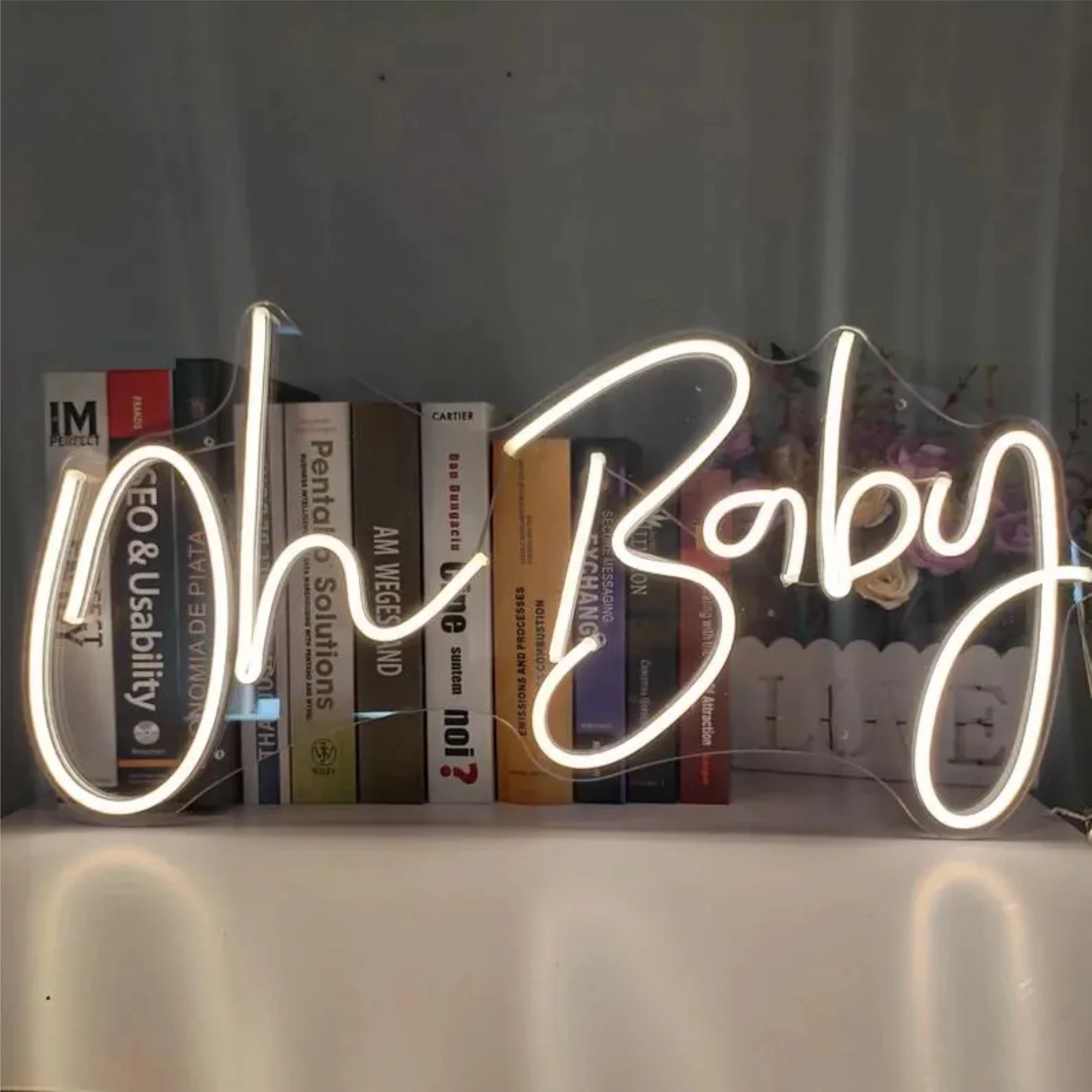 Oh Baby Custom Neon Sign，Custom Wall Decor, Led Sign Personalized Gifts for Her, Bedroom Kids Room,Night Lamp Home Decor